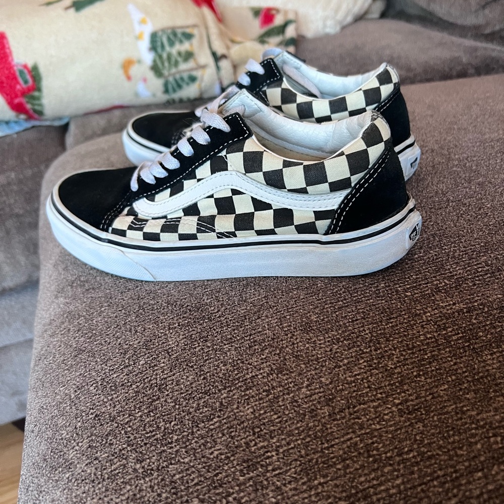 Vans Black and White Checkerboard Sneakers